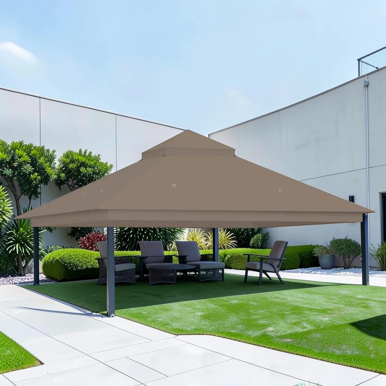 2-Tier Gazebo Canopy Replacement, Polyester Fabric, 12'x10'