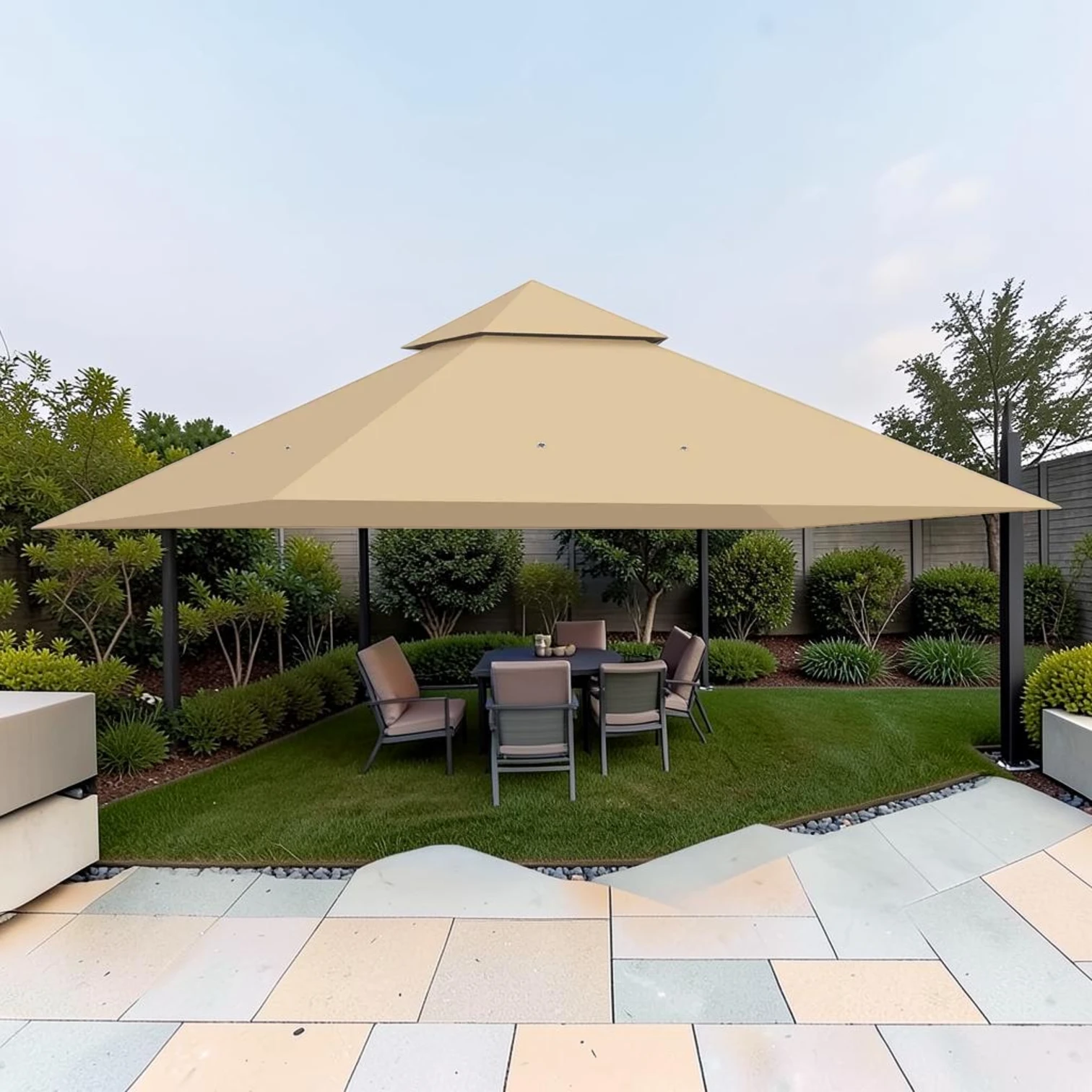 12x12 ft Canopy Replacement Top for Crown Shades CPAI-84 Certified Polyester
